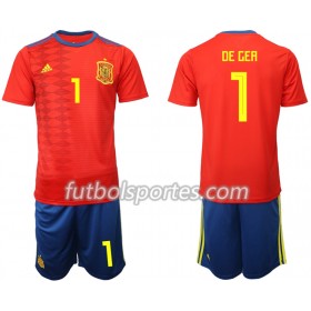 Camisetas España DE GEA 1 Niño Primera Equipacion 2019